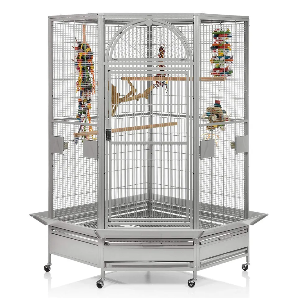 montana-cages-denver-ii-eckvoliere-hellgrau-101x101x182cm-xxl image 1
