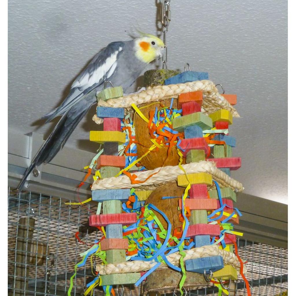 rico-s-futterkiste-strohturm-papageienspielzeug-foraging image 4