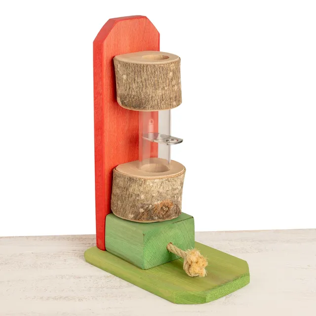 rico-s-futterkiste-leckerli-turm-intelligenzspielzeug-papageien-holz image 1