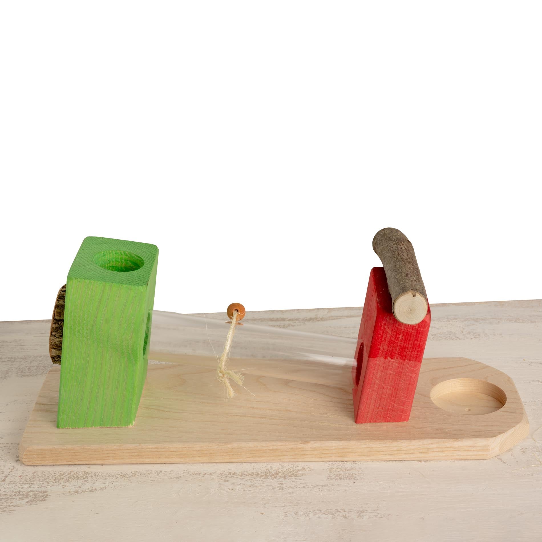 rico-s-futterkiste-kugelbahn-intelligenzspielzeug-papagei-holz image 1