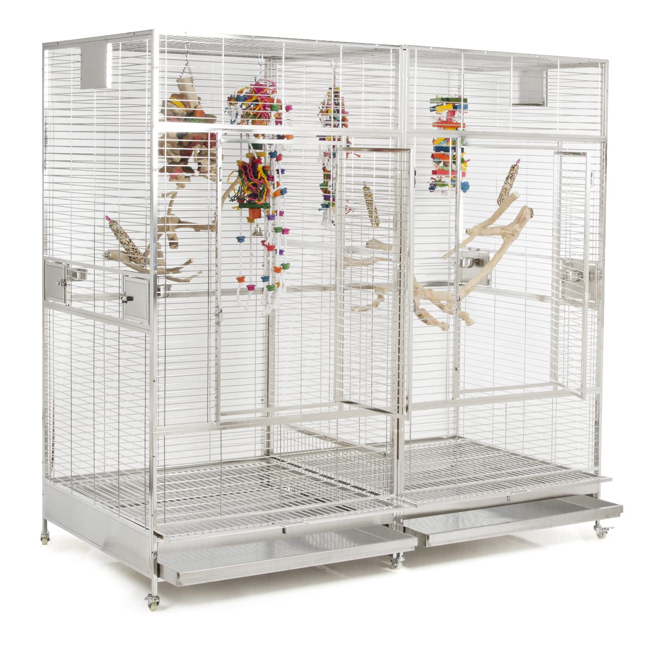 montana-cages-arkansas-ii-papageienvoliere-edelstahl-trennwand image 3