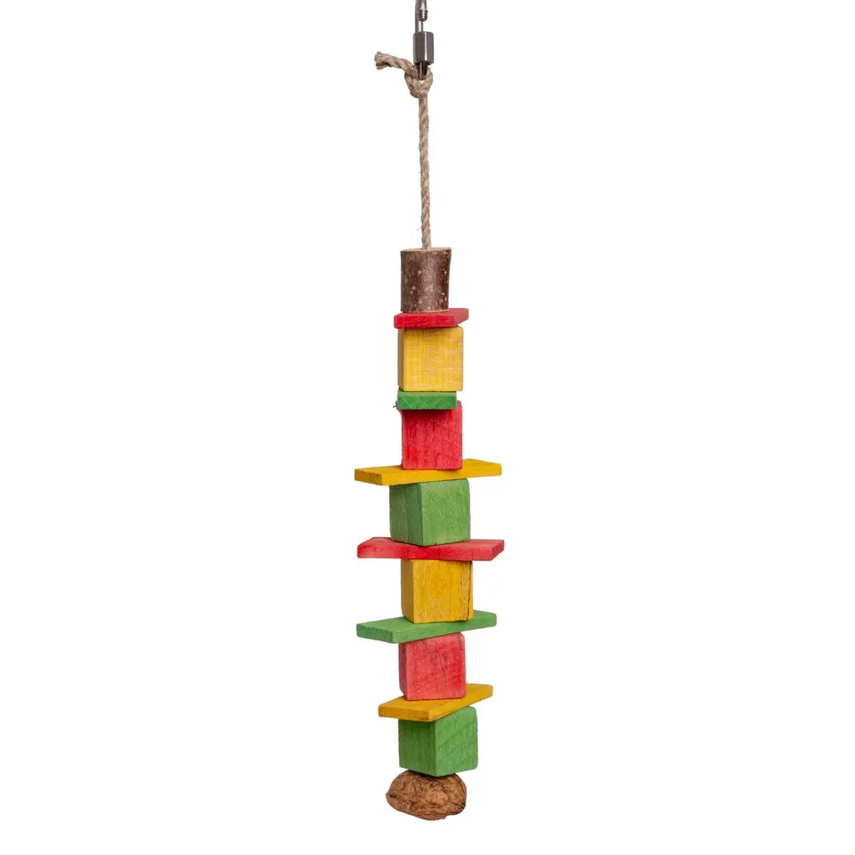 rico-s-futterkiste-knabberspass-sittichspielzeug-28-cm-sisal-holz image 1