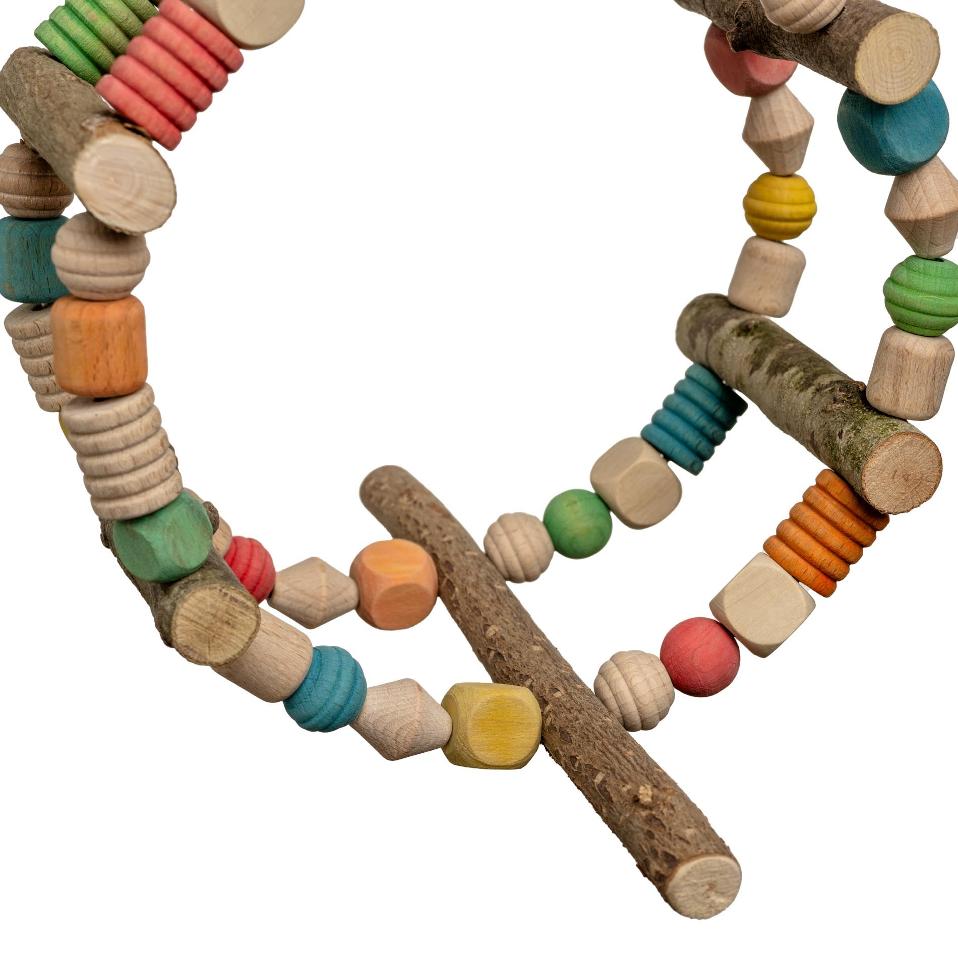 rico-s-futterkiste-buntes-schaukelrad-sittichspielzeug-holz-15-cm image 2
