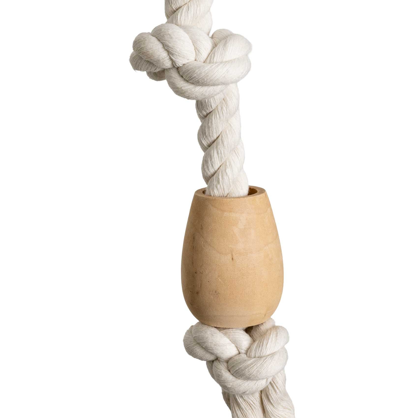 nobby-baumwoll-kletterseil-mit-holzkugel-papageienspielzeug-3-cm image 2