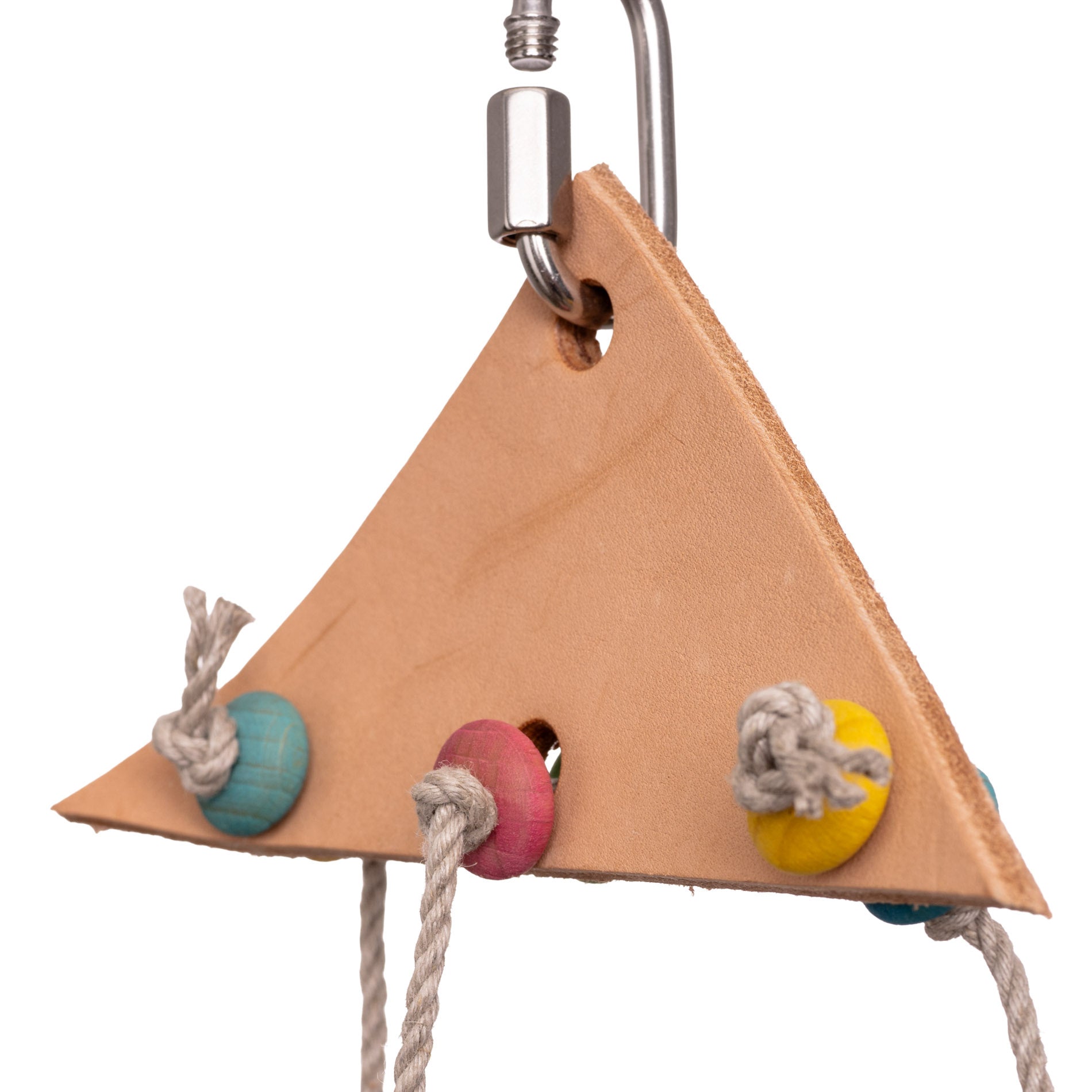 rico-s-futterkiste-lederdreieck-sittichspielzeug-leder-sisal-20-cm image 2