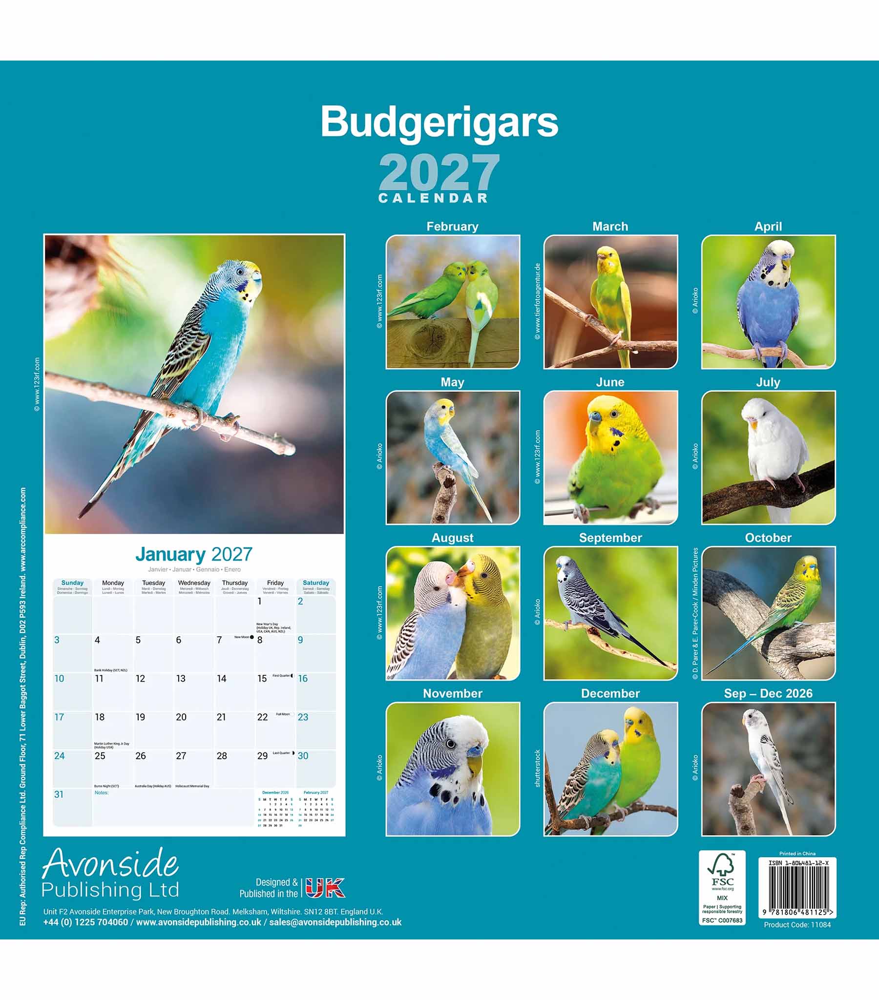 rico-s-futterkiste-kalender-wellensittiche-2027-wandkalender image 2