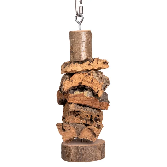 rico-s-futterkiste-kork-schredder-rolle-papageienspielzeug image 1