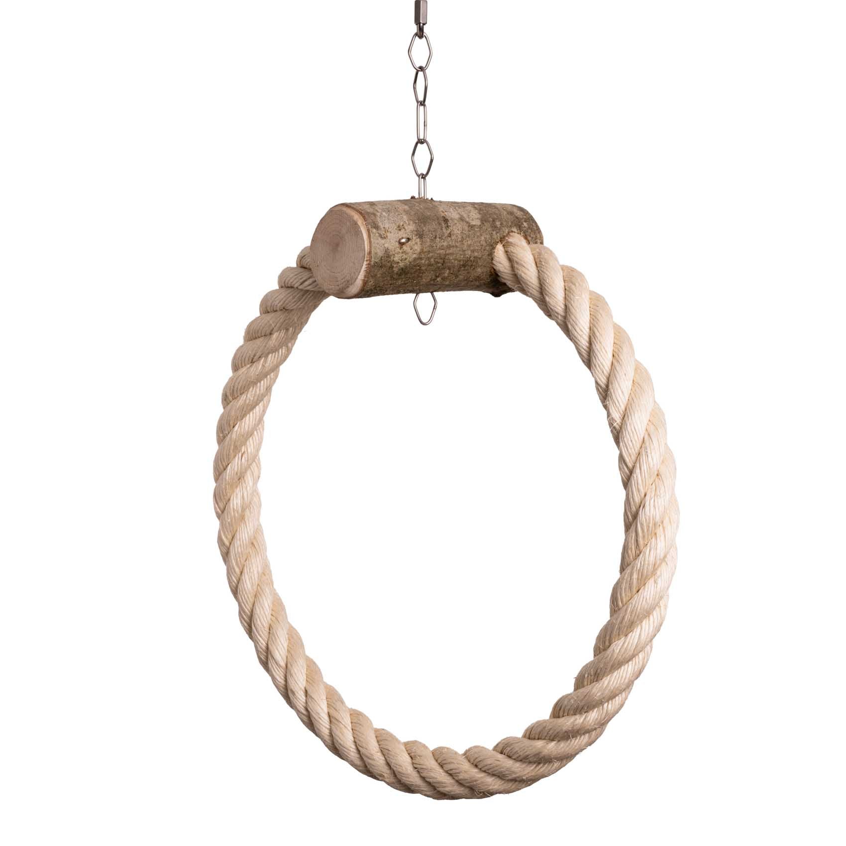 rico-s-futterkiste-ringschaukel-sisal-papageienschaukel-30-cm image 1