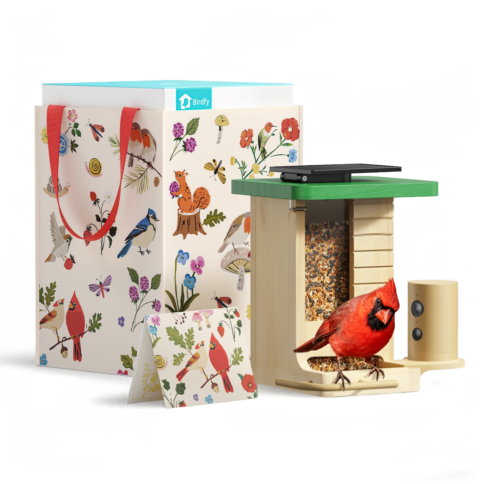 birdfy-feeder-wood-gift-set-vogelhaus-kamera-solar-holz image 1