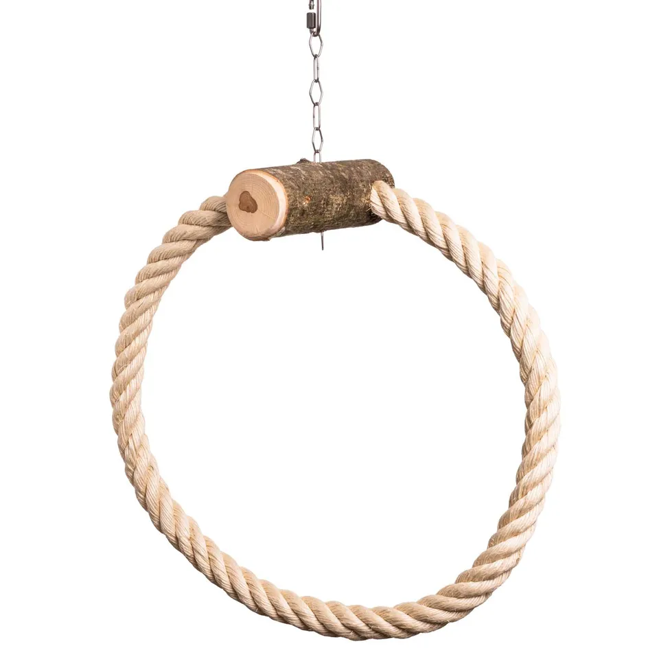 rico-s-futterkiste-sisal-ringschaukel-papageienschaukel-40-cm image 1