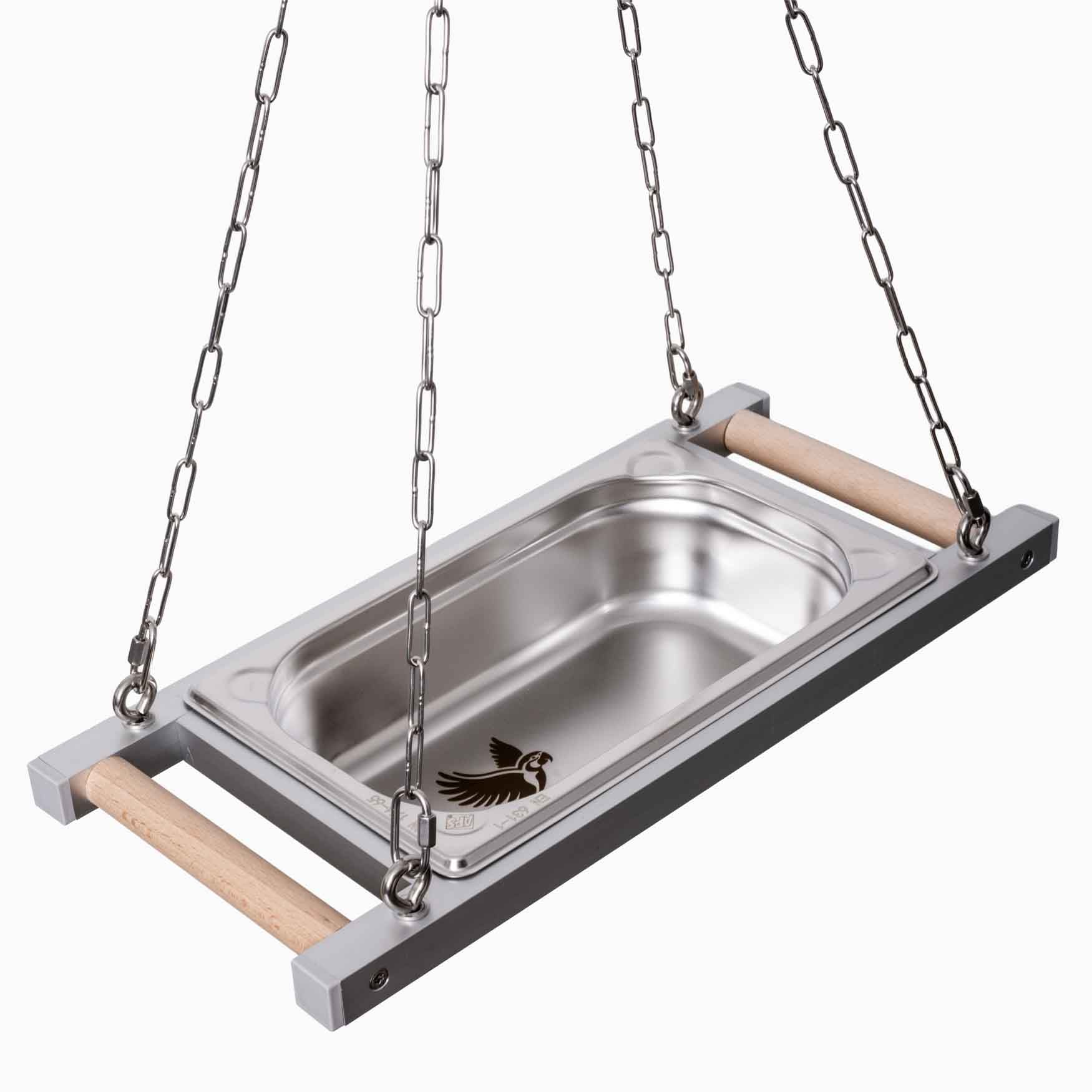 rico-s-futterkiste-edelstahlwanne-klein-volierenzubeh-r-39x18-cm image 3