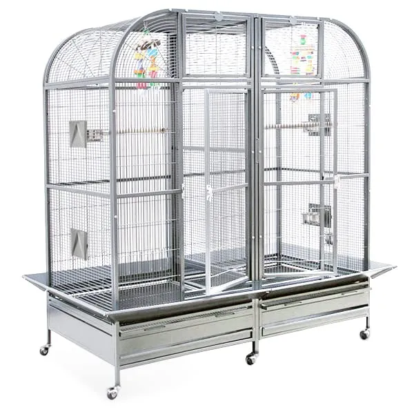 montana-cages-palace-ii-platinum-sittichvoliere-xxl-mit-trennwand image 1