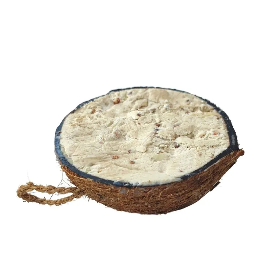 klasebo-vogelfutter-kokosnuss-erdnuss-1-2-halbe-kokosnuss image 1