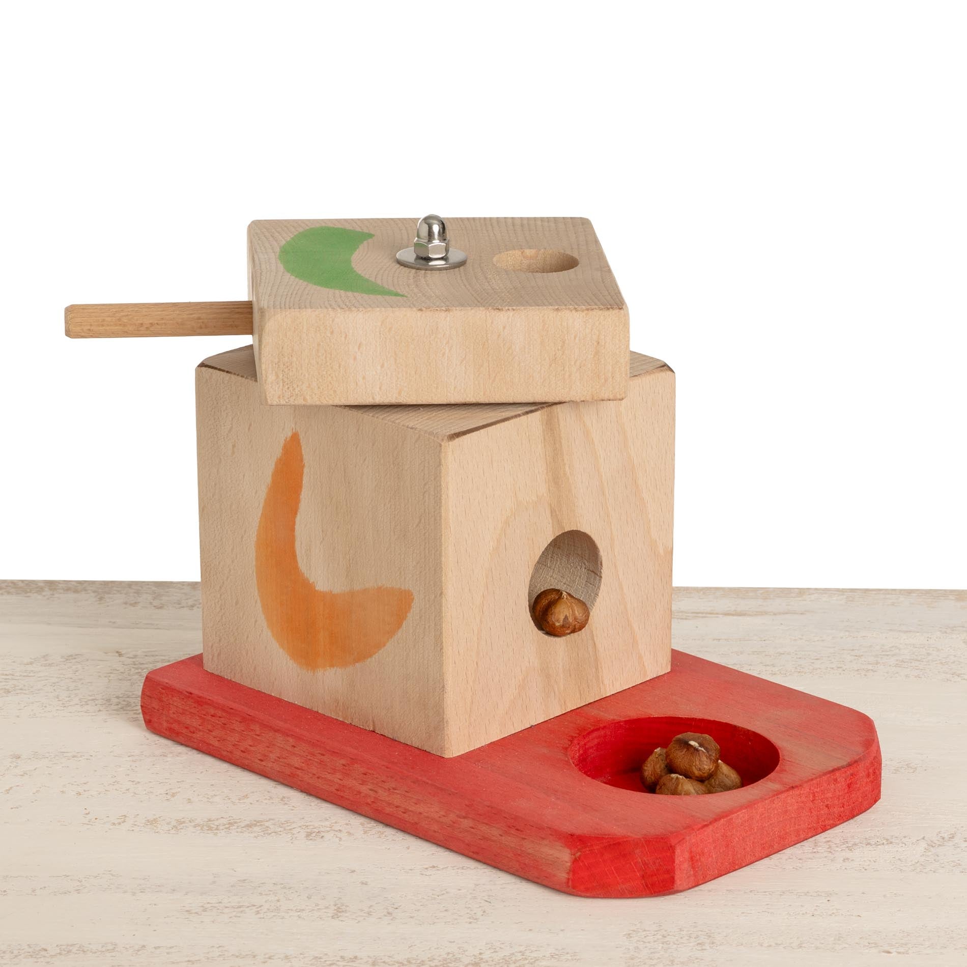rico-s-futterkiste-wende-w-rfel-intelligenzspielzeug-papagei-holz image 1