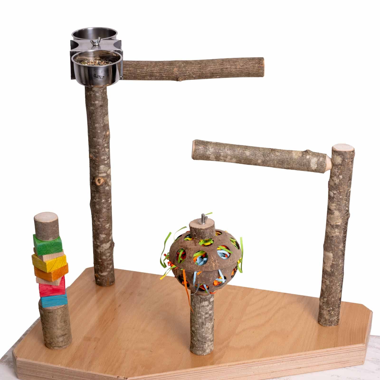 rico-s-futterkiste-freisitz-vario-papageien-freisitz-holz-mit-n-pfen image 5