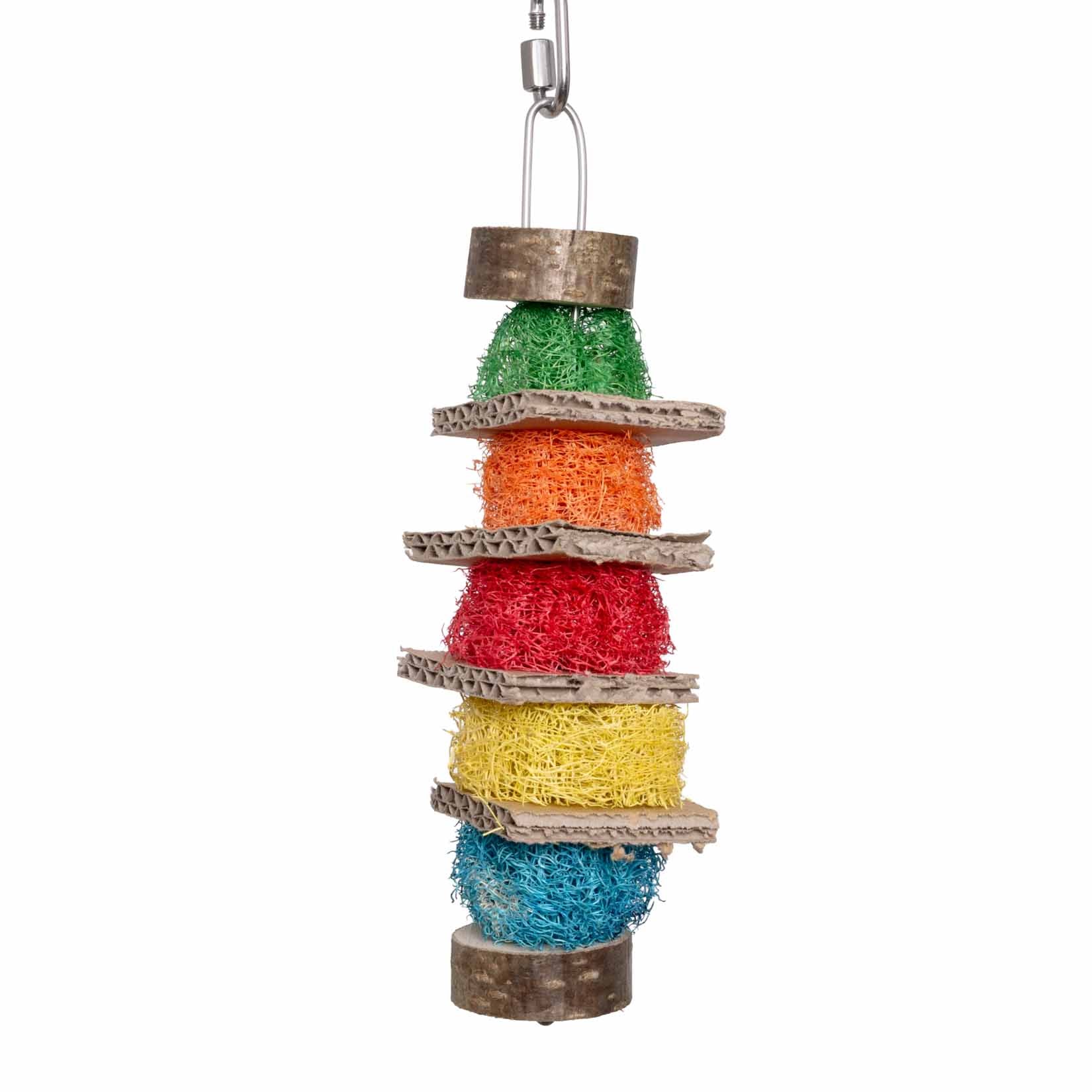 rico-s-futterkiste-luffa-pappe-t-rmchen-sittichspielzeug-hartholz image 1