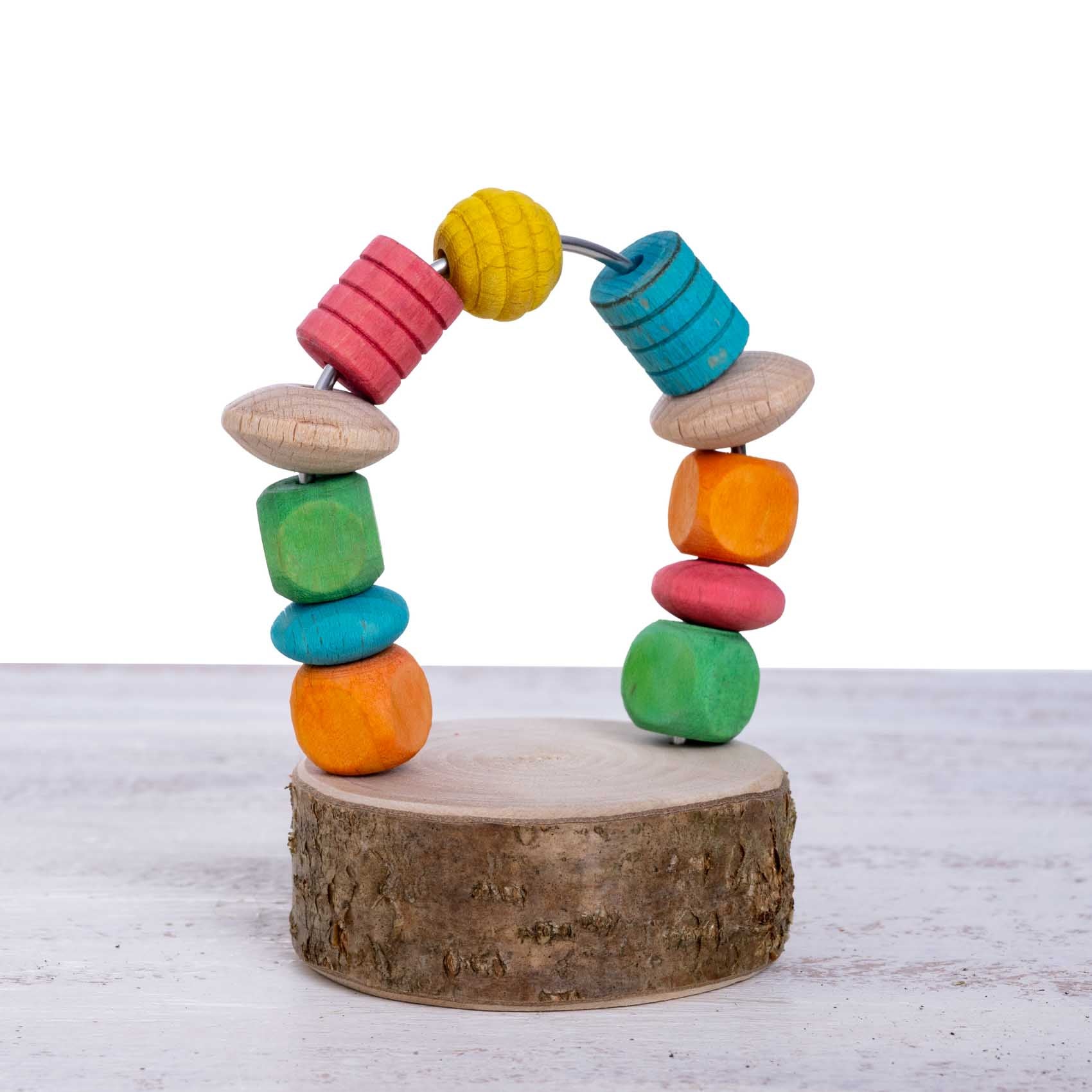 rico-s-futterkiste-foot-toy-greifspielzeug-holz-f-r-papageien image 1