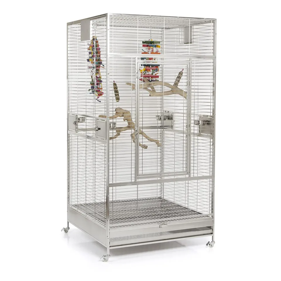 montana-cages-arkansas-i-papageienk-fig-edelstahl-100x100x200-cm image 1
