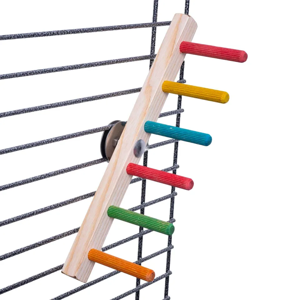 rico-s-wellensittich-leiter-treppe-kletterspielzeug-25-cm-bunt image 1