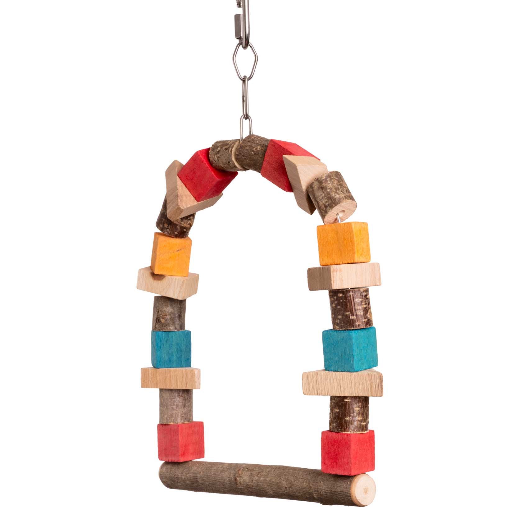 rico-s-futterkiste-bogenschaukel-sittichspielzeug-naturholz-22cm image 2
