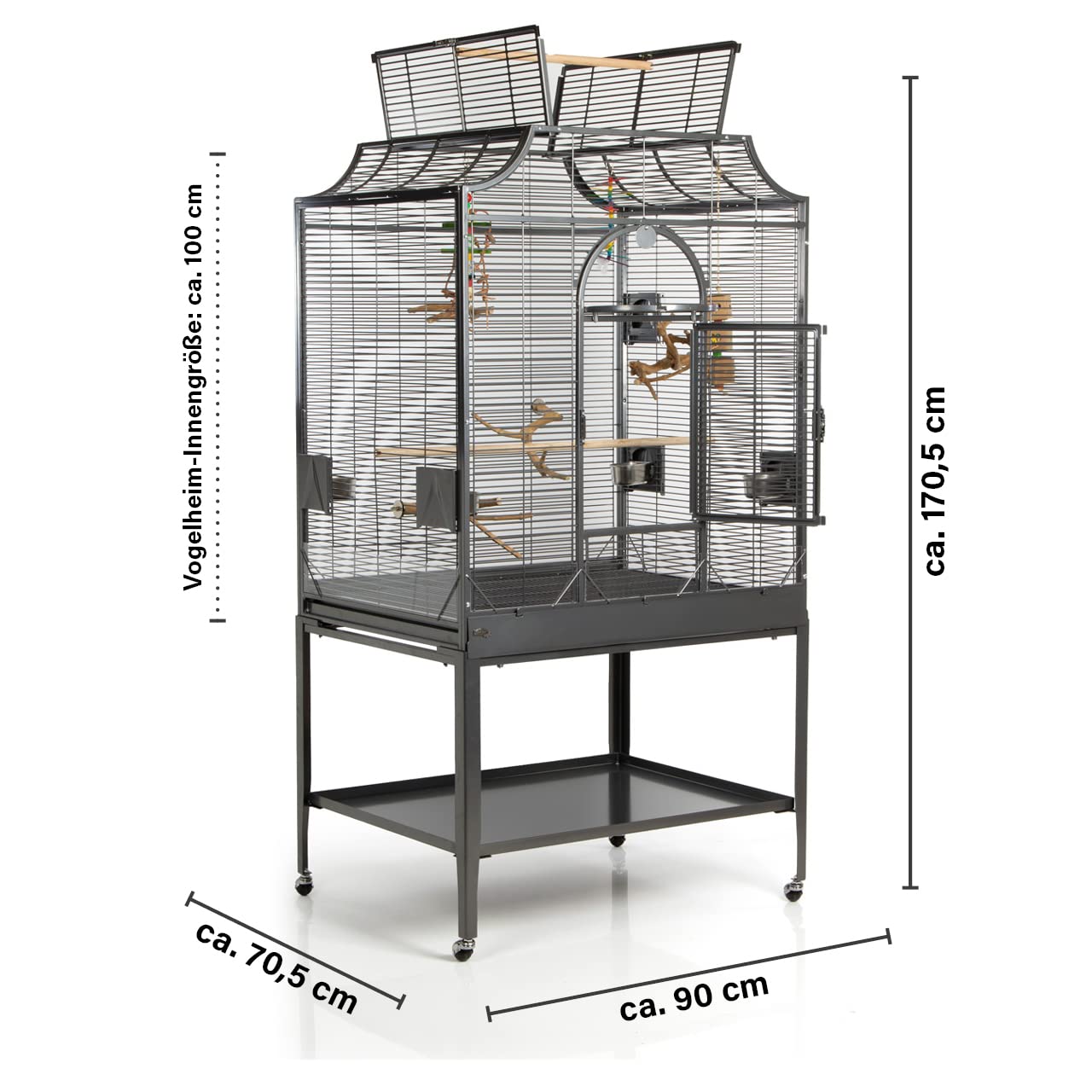 montana-madeira-iii-vogelk-fig-antik-f-r-sittiche-90x70x170-cm image 2