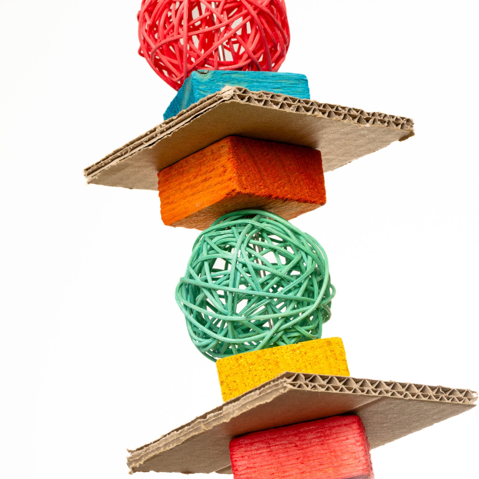 rico-s-futterkiste-sittich-schredder-schaukel-vogelspielzeug-4-sitz-ste image 3