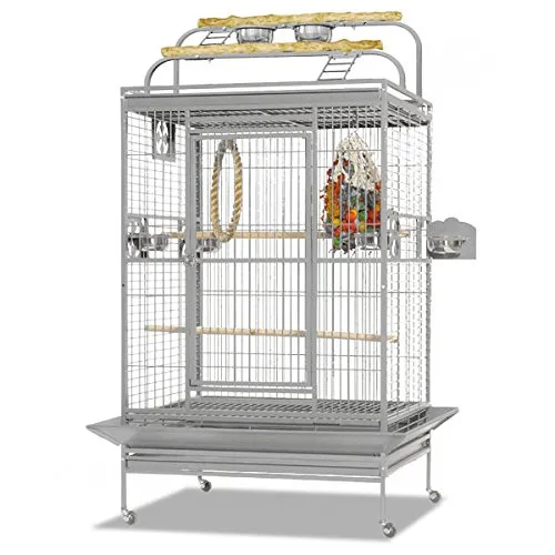 montana-cages-castell-play-papageienk-fig-platinum-mit-spielplatz image 1