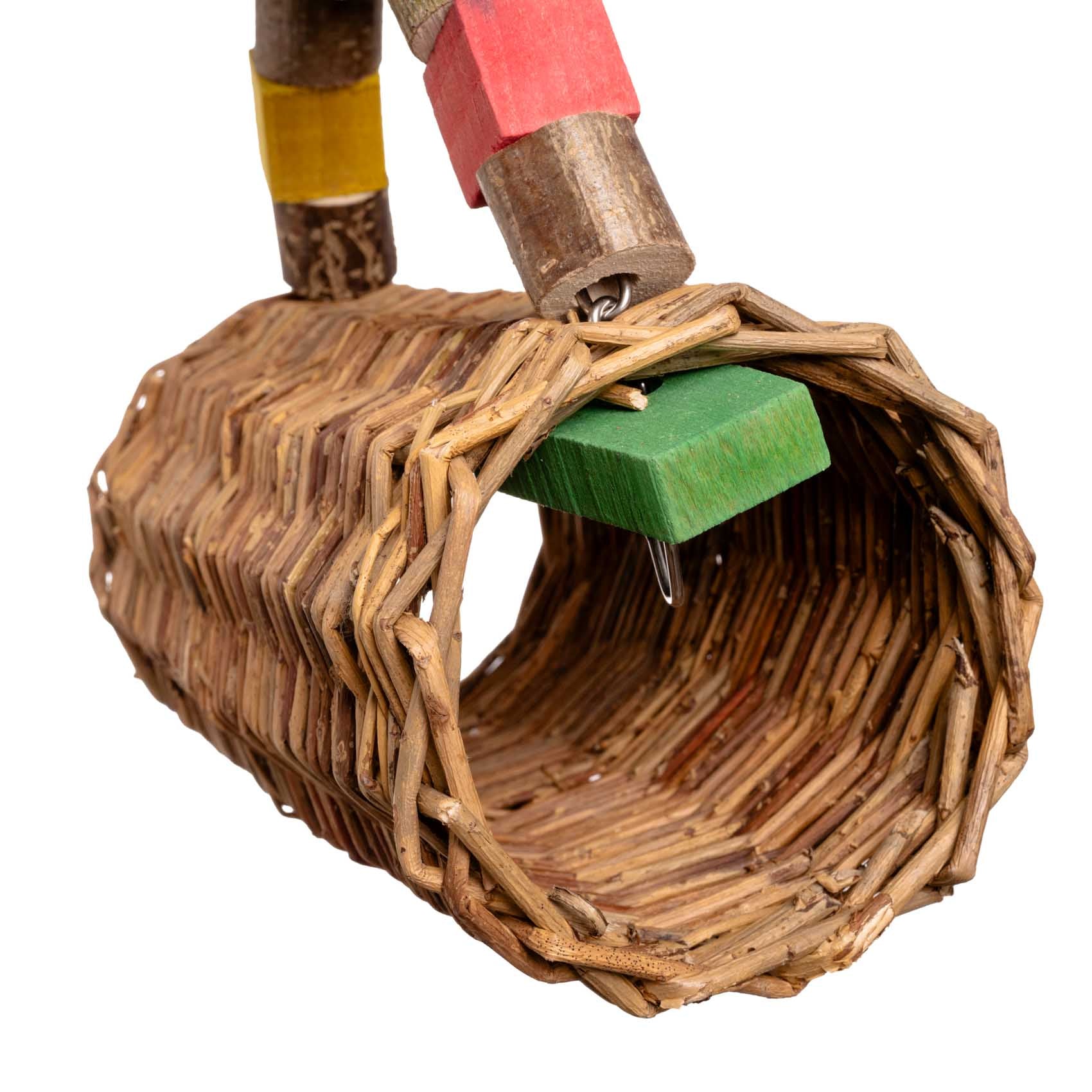 rico-s-futterkiste-wellensittich-schaukel-weidenrolle-35-cm-knabber image 2