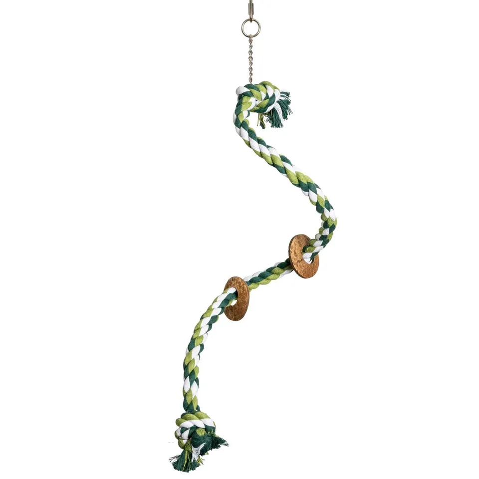 rico-s-futterkiste-tau-sitzspirale-papageienspielzeug-baumwolle-50-cm image 1