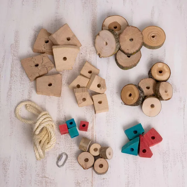 rico-s-futterkiste-bastelset-papageienspielzeug-gro-sisal image 1