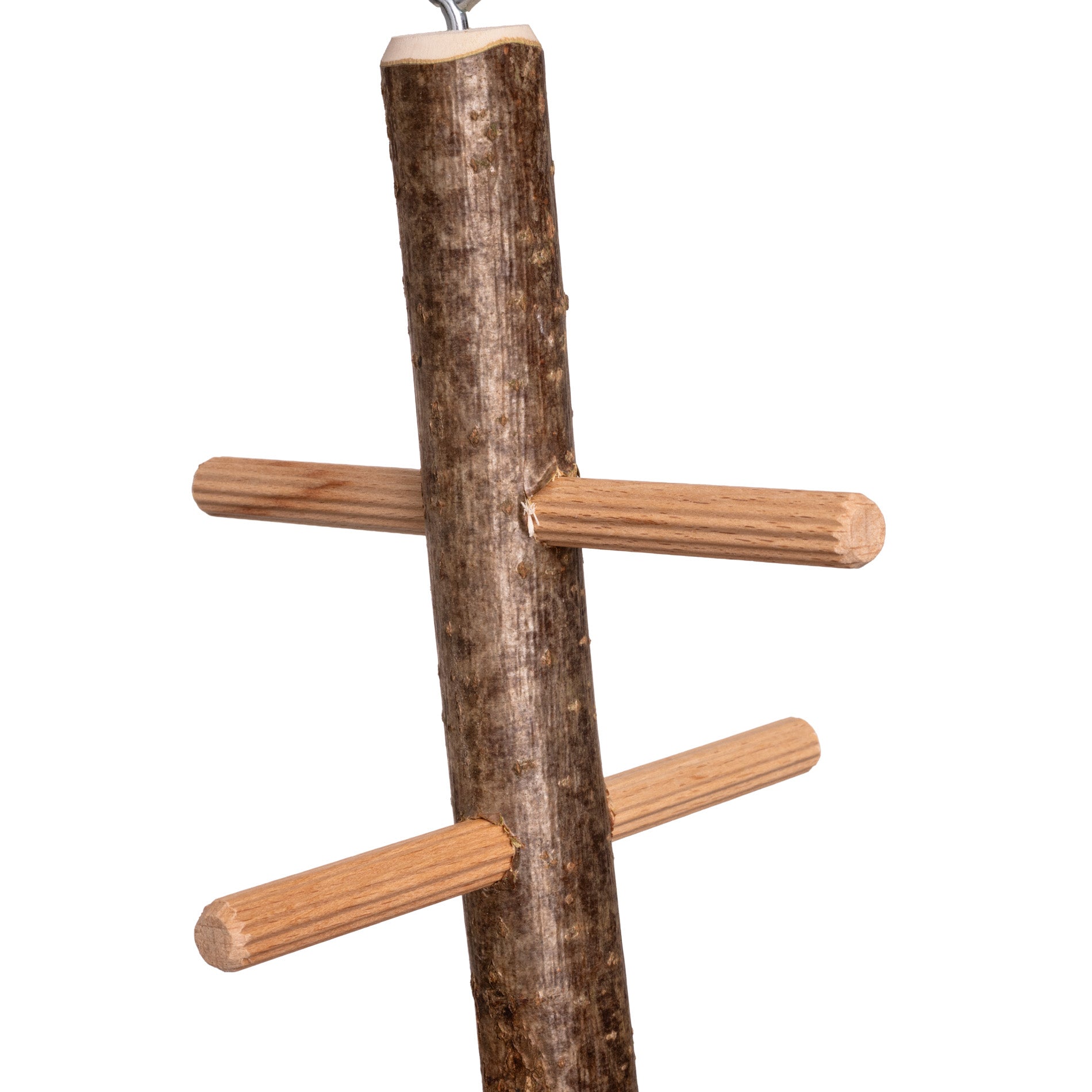 rico-s-futterkiste-sittich-kletterbaum-spielzeug-naturholz-45-cm image 2