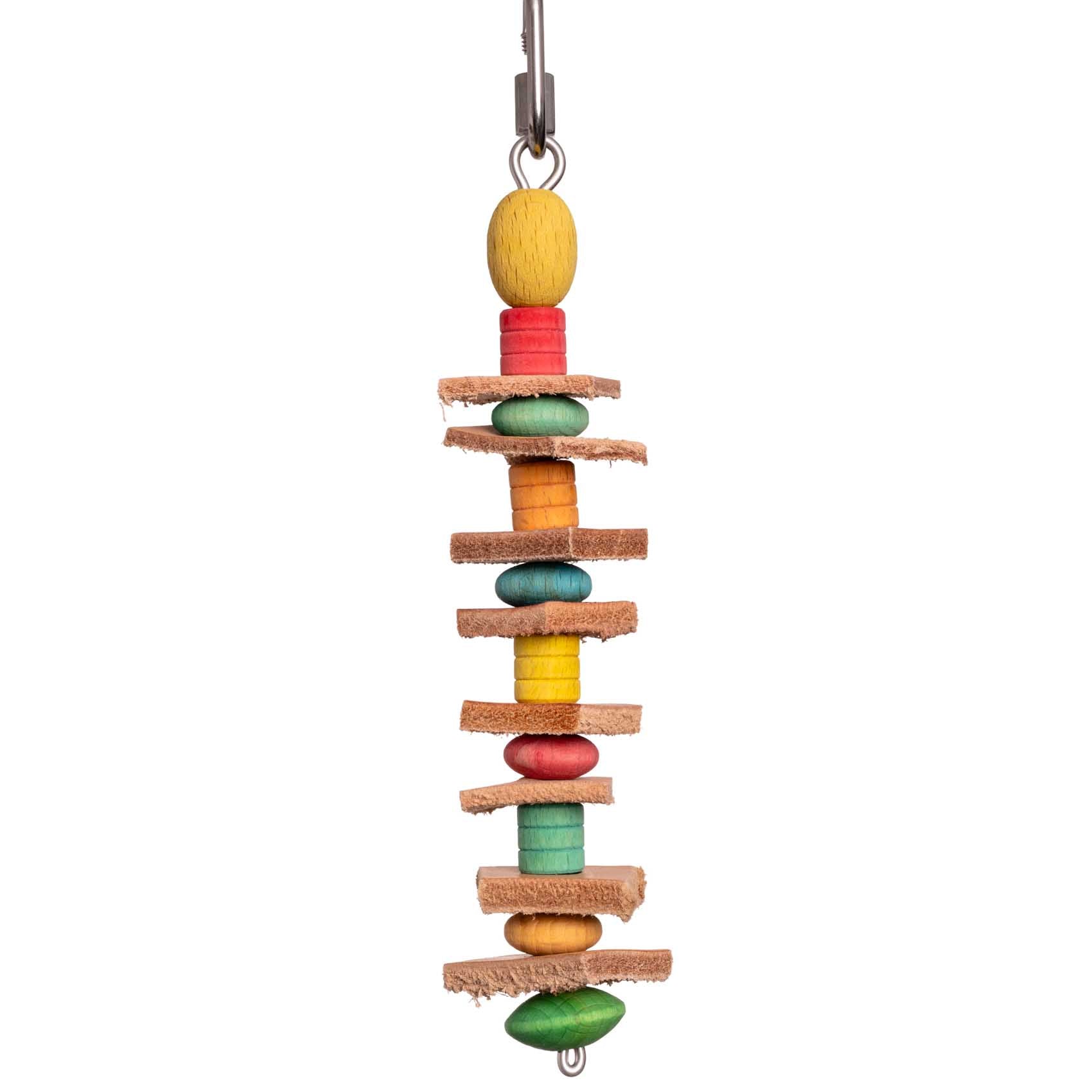 rico-s-futterkiste-lederspielzeug-mini-wellensittich-leder-12-cm image 1