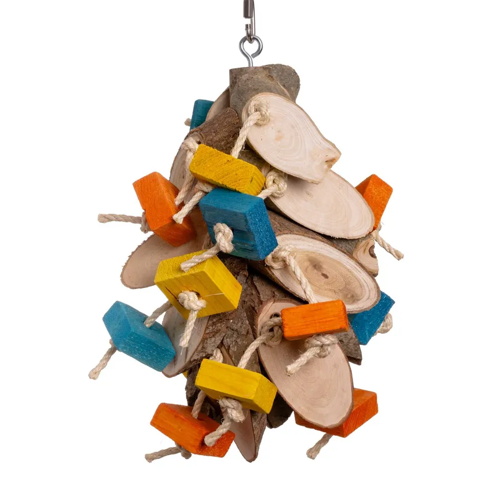 rico-s-futterkiste-hanging-schredder-papageienspielzeug-holz-2-kg image 1