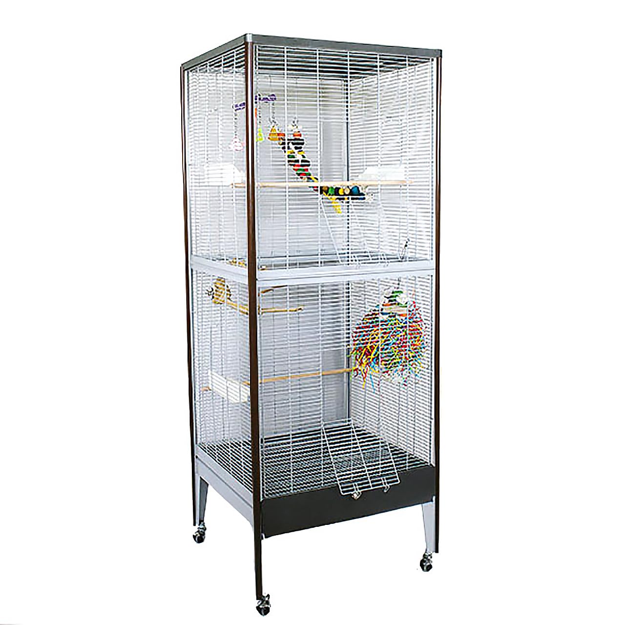 montana-cages-casa-happy-home-voliere-antik-platinum-holzoptik image 1