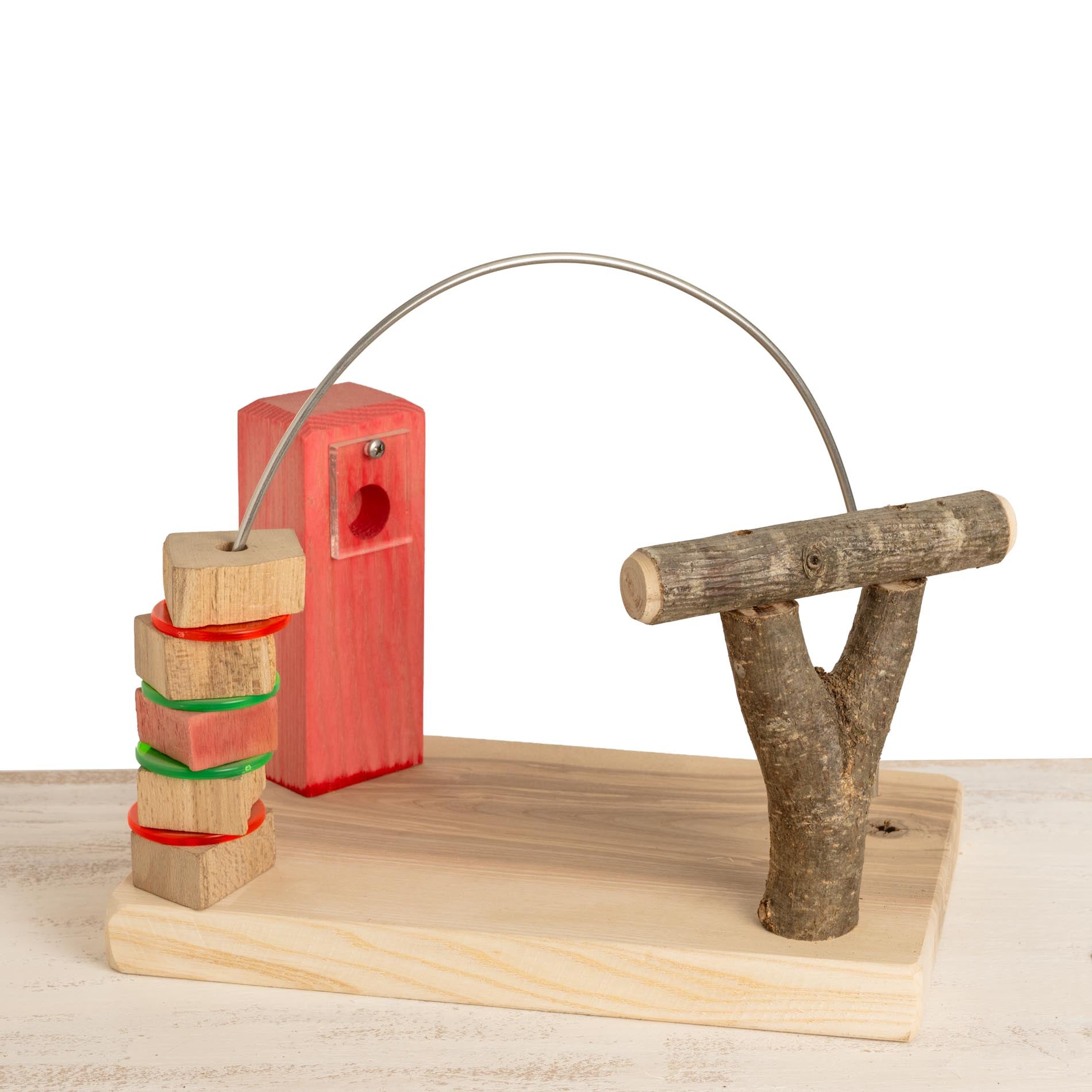 papageien-spielplatz-knabberbogen-intelligenzspielzeug-20x30x30 image 2