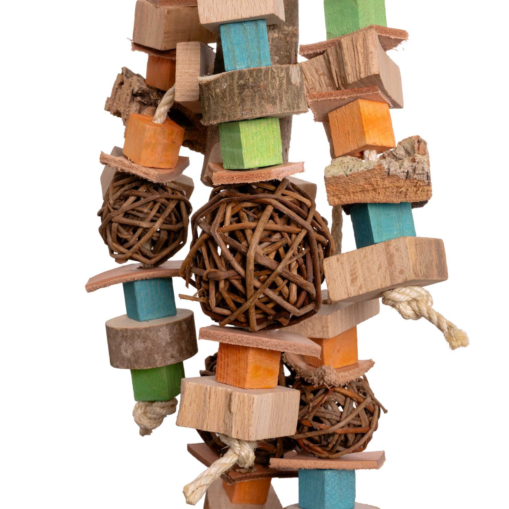mg-zoo-happy-ball-papageienspielzeug-holz-sisal-50-cm image 2
