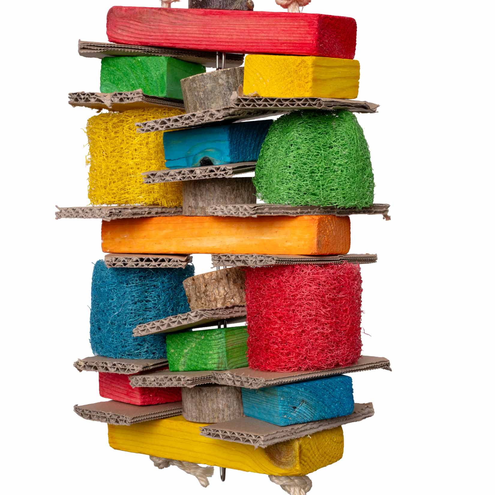 rico-s-futterkiste-weichholzturm-papageienspielzeug-bunt-40-cm image 2