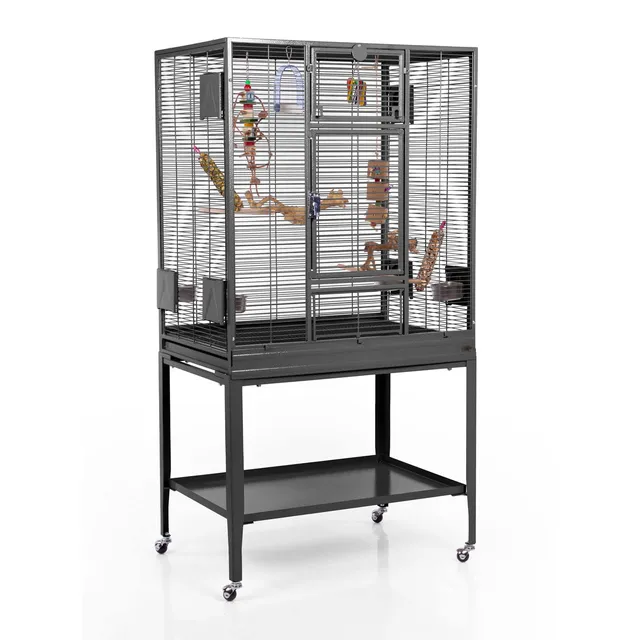 montana-cages-madeira-single-vogelk-fig-antik-mit-rollen image 1