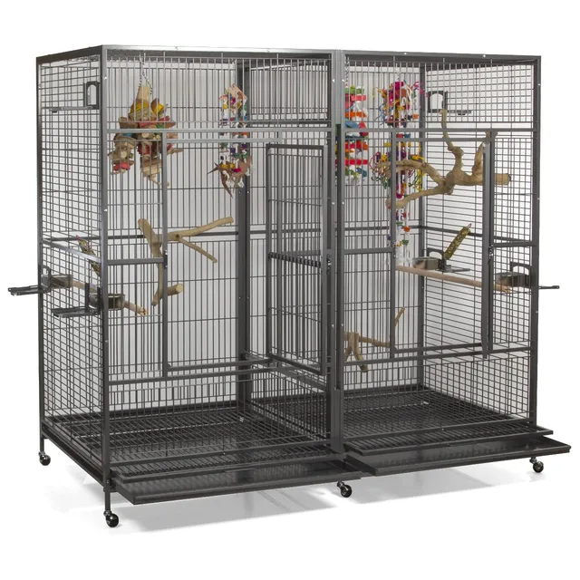 montana-cages-arkansas-ii-papageienvoliere-antik-xxl-mit-trennwand image 1