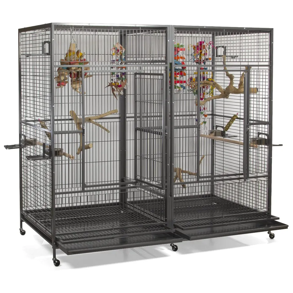 montana-cages-arkansas-ii-papageienvoliere-antik-xxl-mit-trennwand image 1