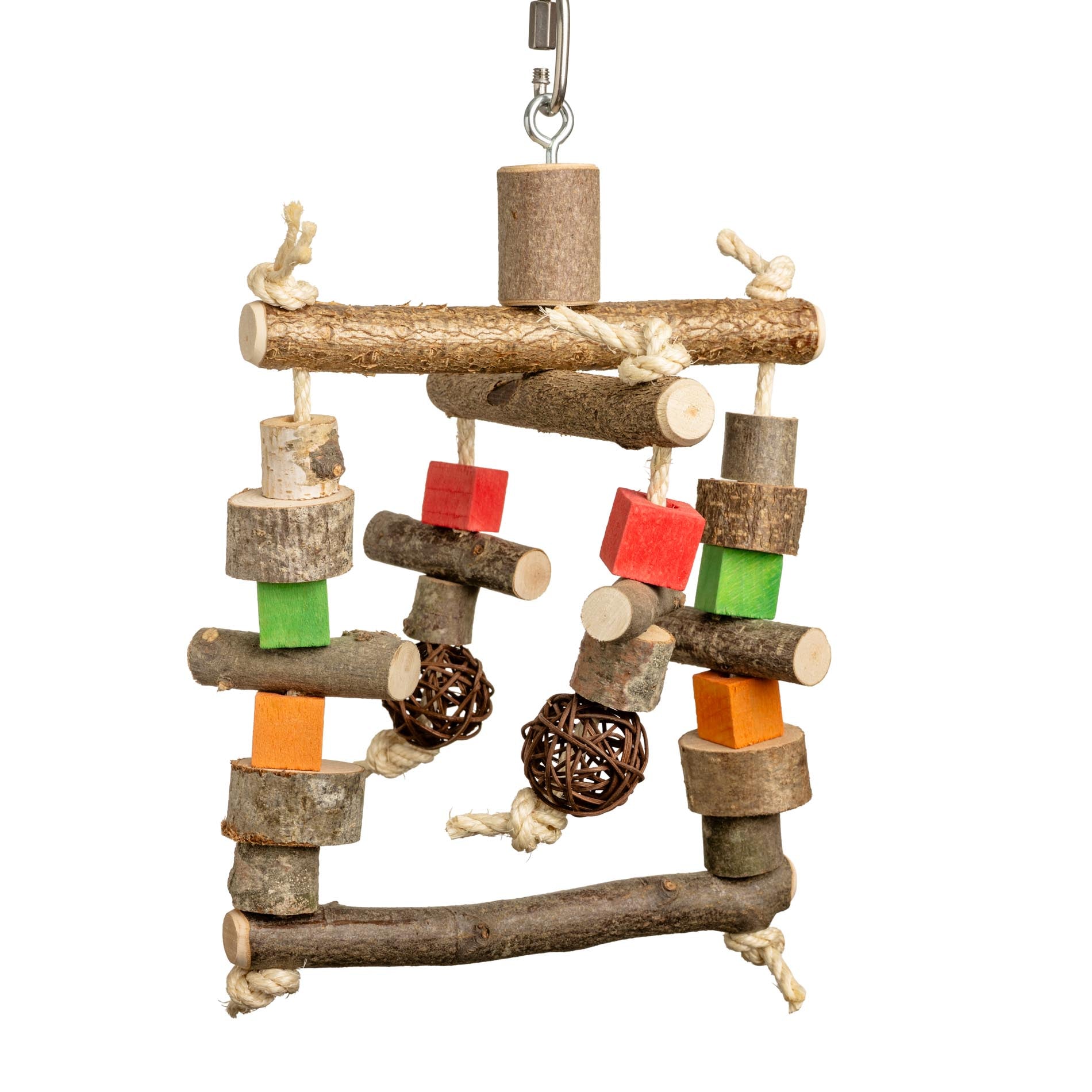 rico-s-futterkiste-rondel-schaukel-sittichspielzeug-30-cm-sisal-holz image 1