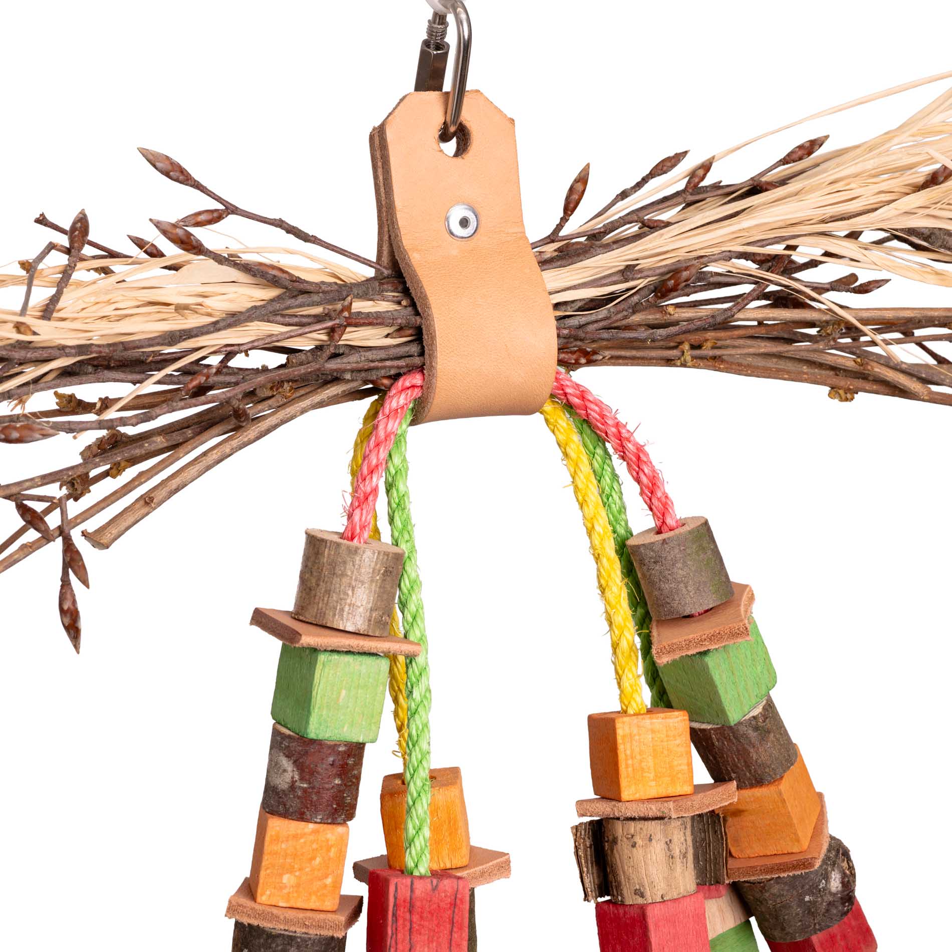 rico-s-futterkiste-sittich-schaukel-knabberdach-vogelschaukel-40cm image 2