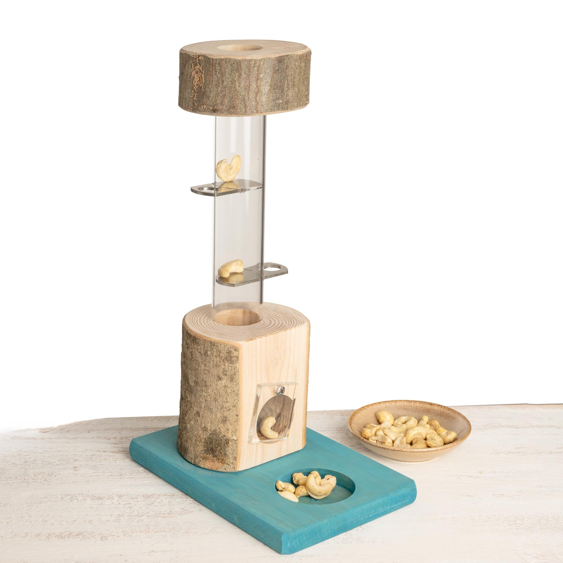 rico-s-futterkiste-baumstamm-intelligenzspielzeug-papageien-30x20-cm image 2
