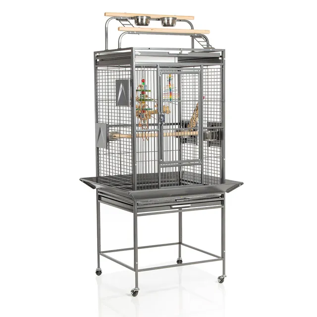 montana-cages-finca-play-voliere-antik-mit-playtop-63x56x165-cm image 1