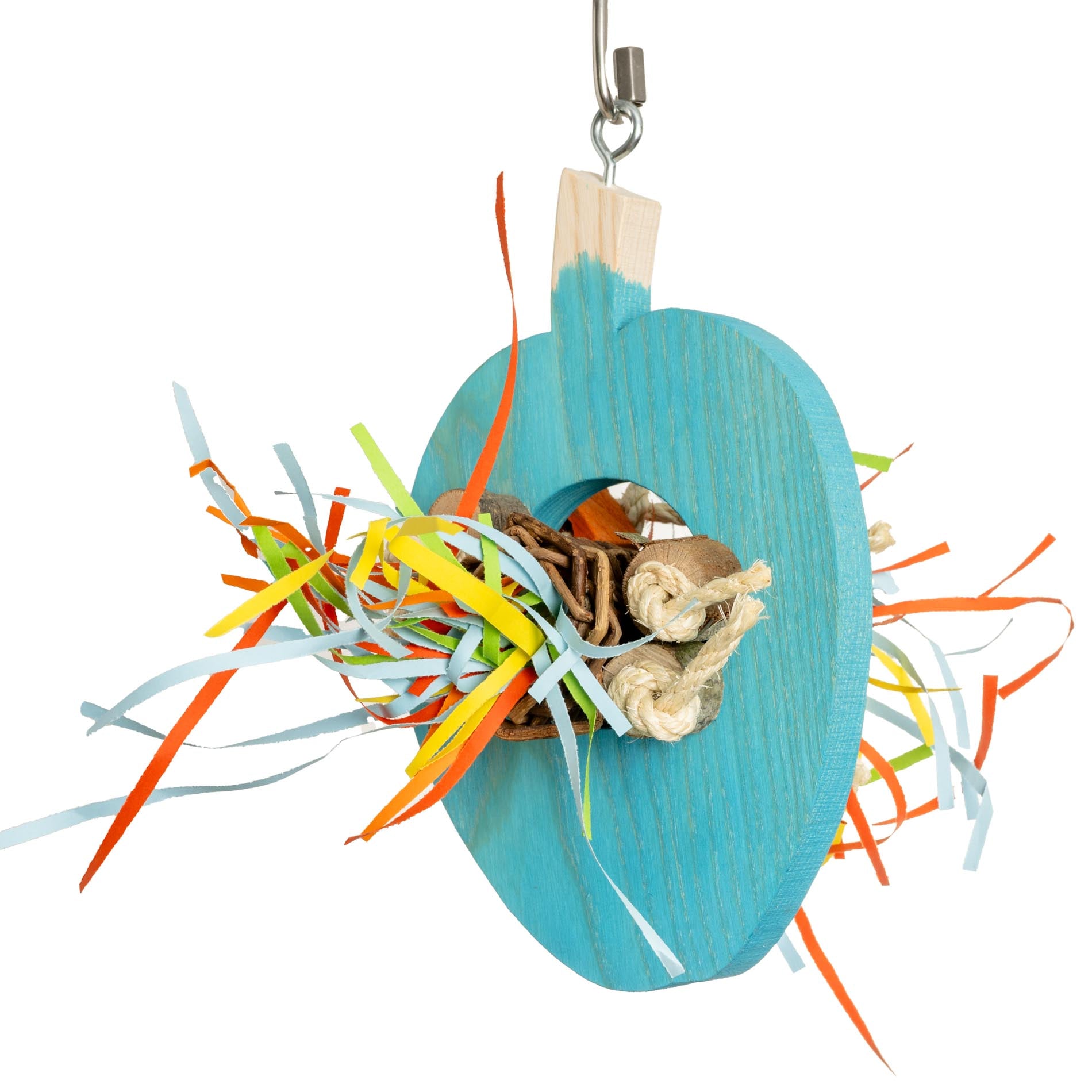 rico-s-futterkiste-knabber-pflaume-papageienspielzeug-hartholz-weide image 1