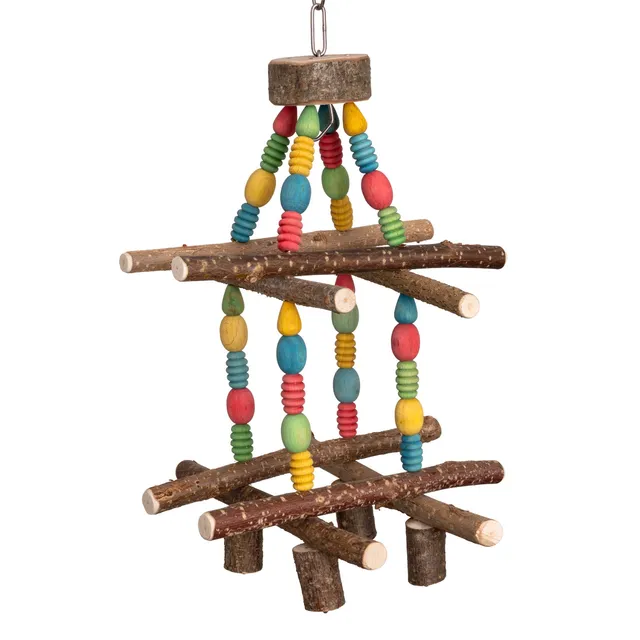 rico-s-futterkiste-kletterturm-abenteuer-sittichspielzeug-30cm image 1