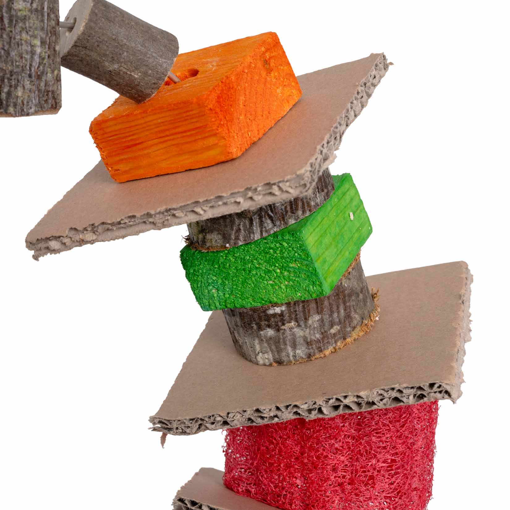 rico-s-futterkiste-schredder-ring-papageienspielzeug-luffa-pappe image 4