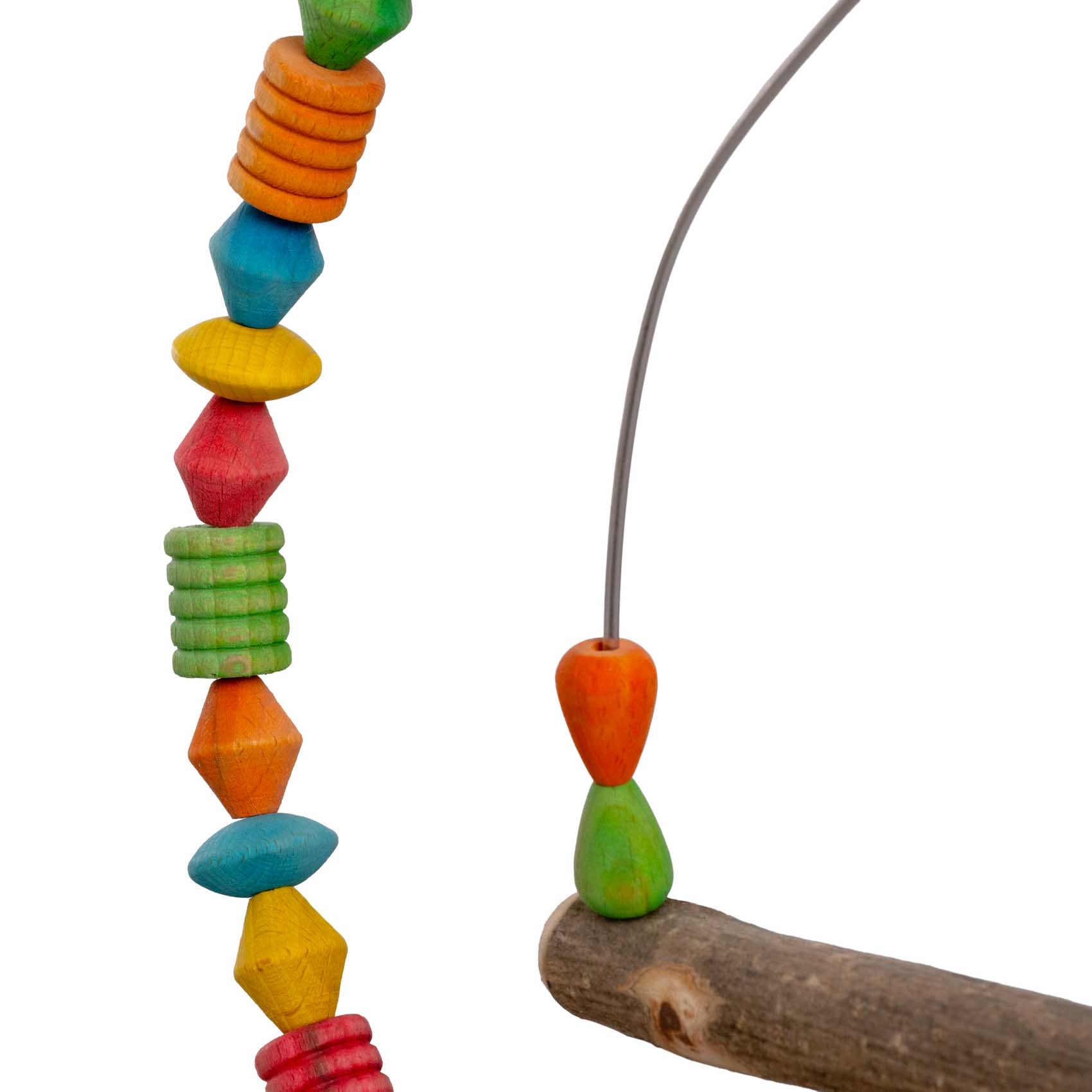 rico-s-futterkiste-sittich-schaukel-bogen-holzperlen-vario-freisitz image 4