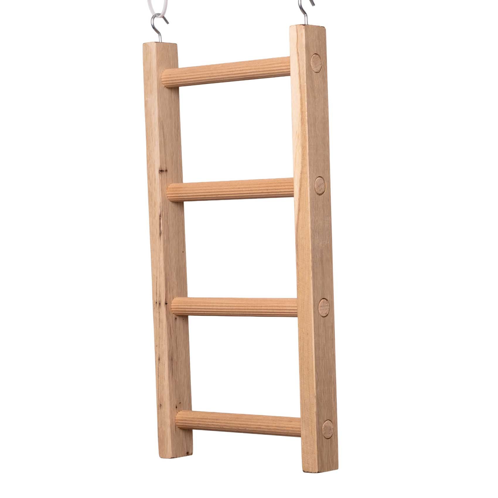 rico-s-futterkiste-holzleiter-sittichspielzeug-4-sprossen-35-cm image 2