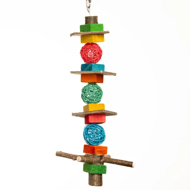rico-s-futterkiste-sittich-schredder-schaukel-vogelspielzeug-4-sitz-ste image 1